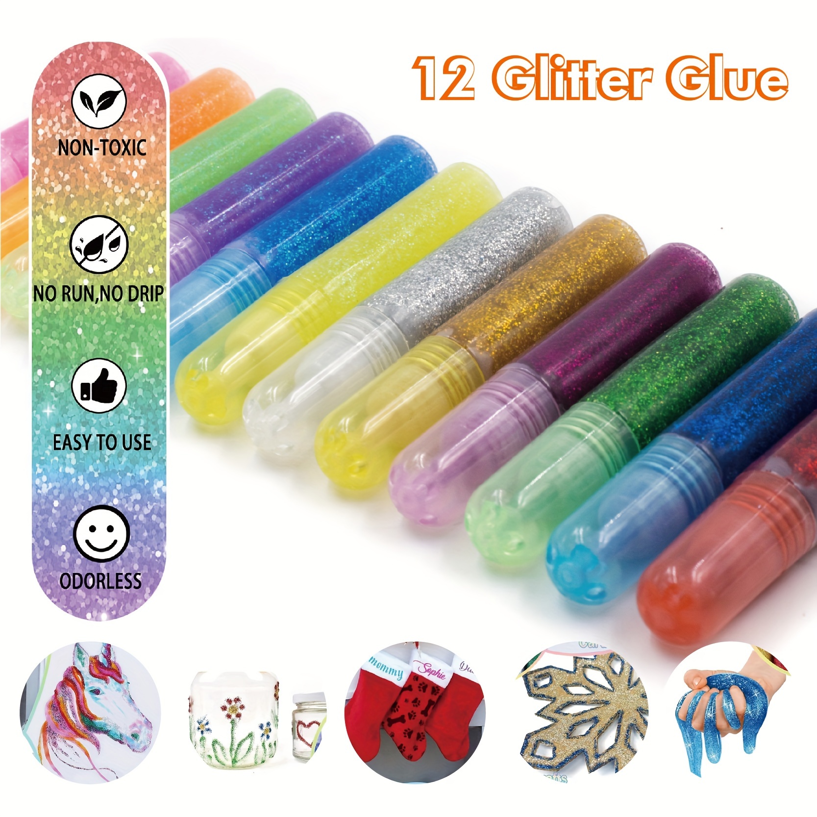 

12 Pens, Non-toxic Washable Gel For Diy , , Drawing, - , Art Supplies