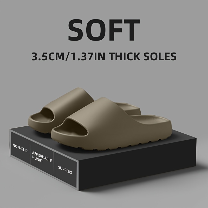 Lightweight EVA Slippers for Men and Women - Non-Slip, Comfortable Indoor and Outdoor Wear, White with Black Accents, All-Season Wear, Casual Home Shoes|Minimalist Design|Eva Upper Material