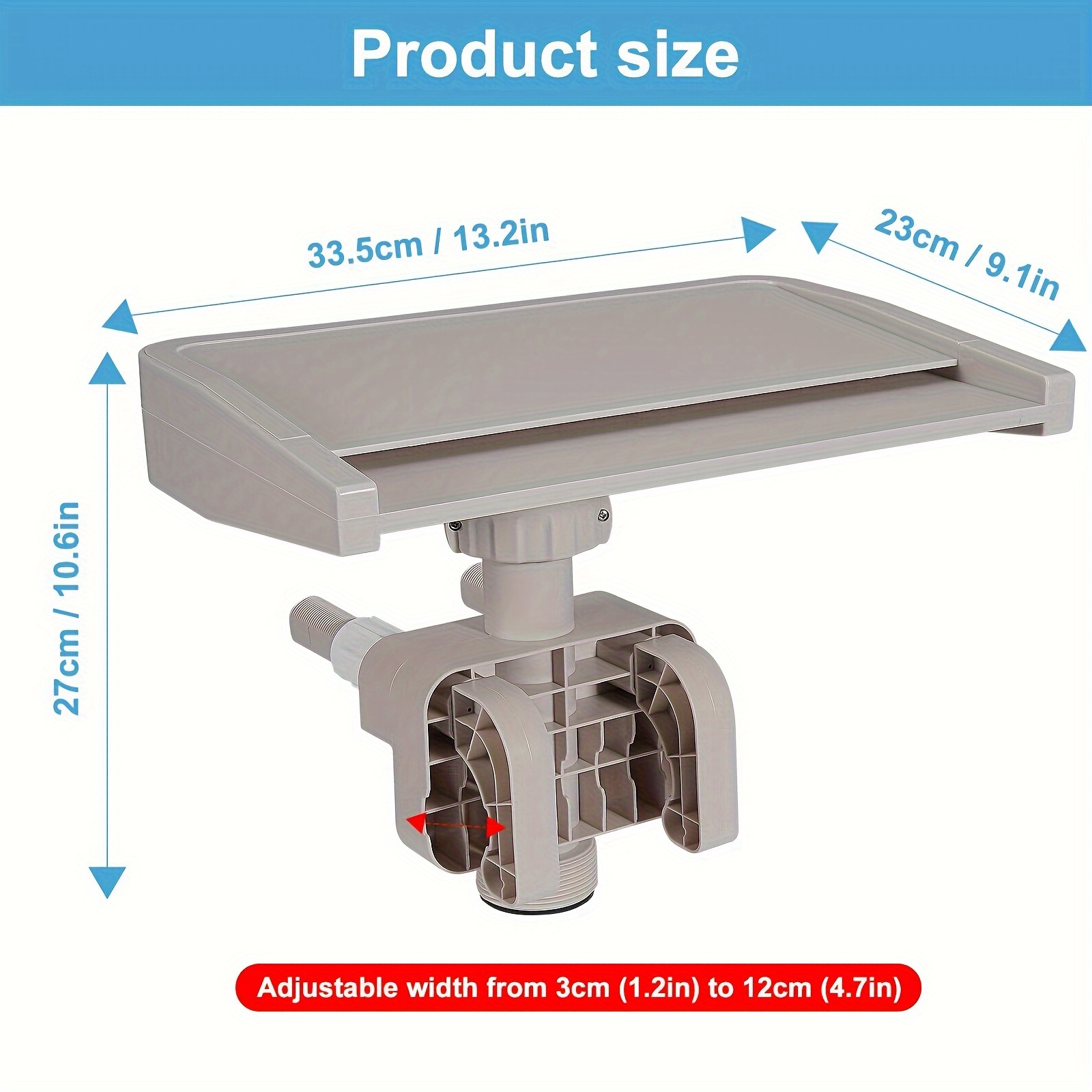 Havuz Üstü Havuzlar için Ayarlanabilir Plastik Çeşme Şelalesi - Dış Mekan Soğutma ve Rahatlatma için Yüzme Havuzu Taşma Su Özelliği - Çoğu Havuz Üstü Aksesuarı ile Uyumlu