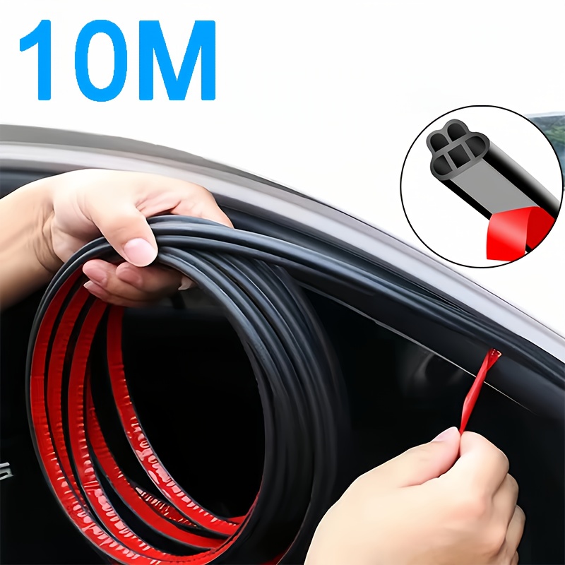 10 m/393,7 col. Universalus automobilio durų sandarinimo juostelė, atspari įbrėžimams ir apsauga nuo įbrėžimų, dvigubo sluoksnio storinimas triukšmo mažinimui, automobilio oro sąlygoms atspari juostelė, tinka visiems automobilių modeliams, automobilio sandarinimo juostelė/durų apsauga/automobilio