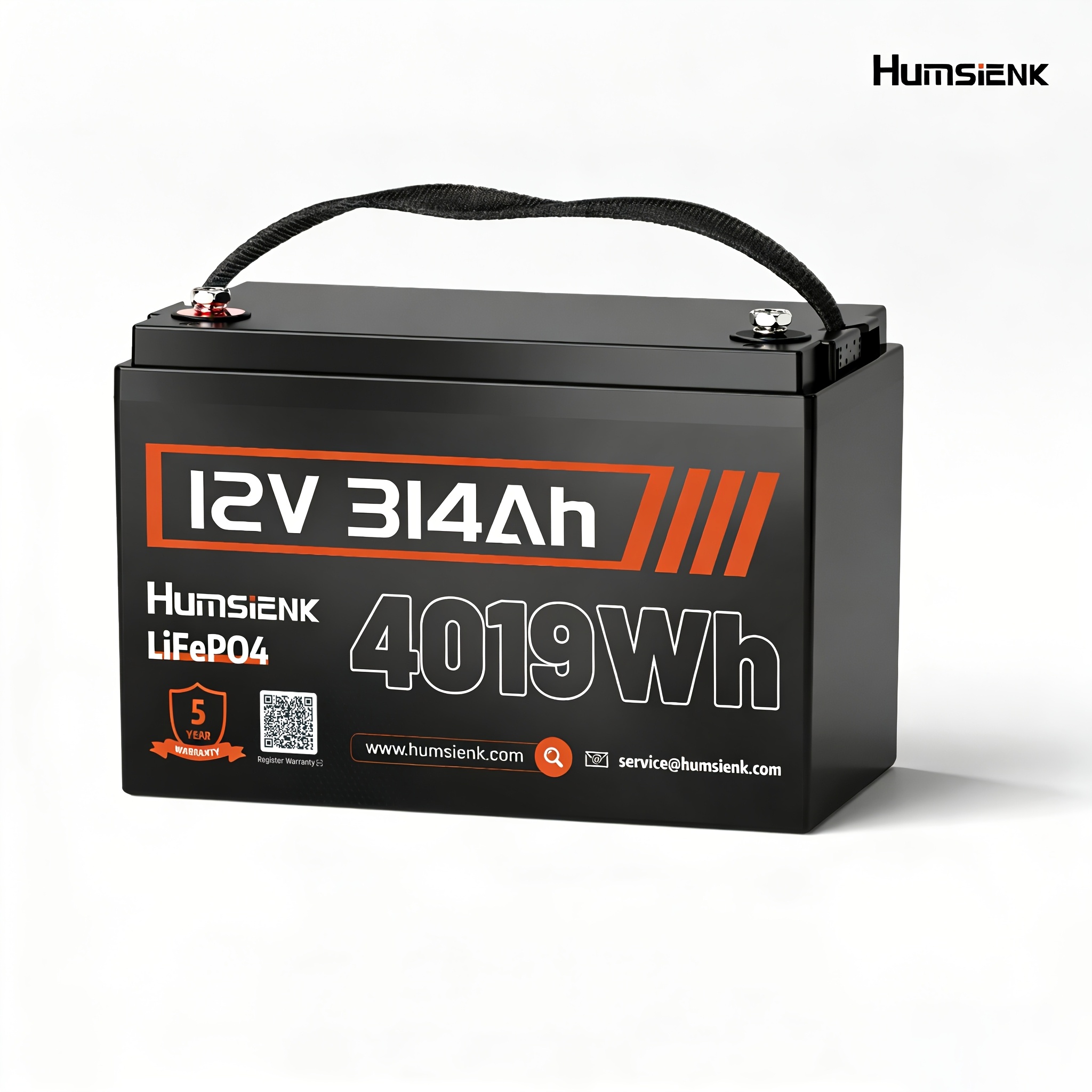 Image of Humsienk 12v314ah Mini Lithium Iron Phosphate Battery, 12v 314ah Lifepo4 Battery, Low Temperature Protection For Rvs, Boats, Trolling Motors, Storage And Off-grid Living