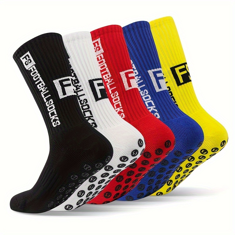 

1/ Letter Graphic Grip Socks, Sports & Breathable Football Athletic Socks, Women's Stockings & Hosiery