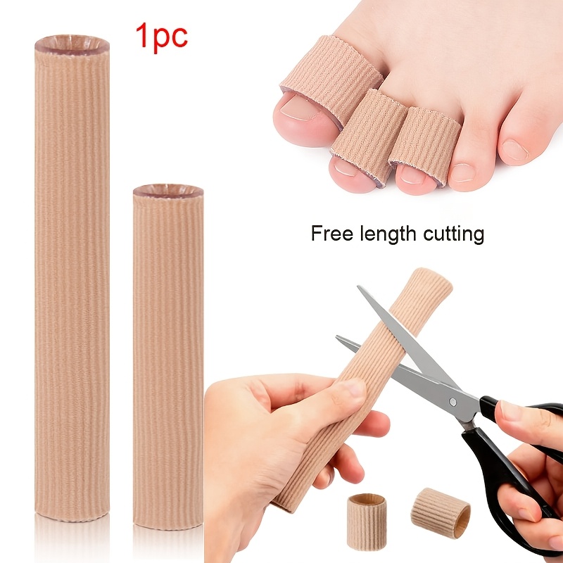 

1pc Cut-to-size Polyester Fiber Gel Toe Protector, Corns & Callus Care, , Hand Washable, Pull-on Closure, Ideal For Home & Sports Use