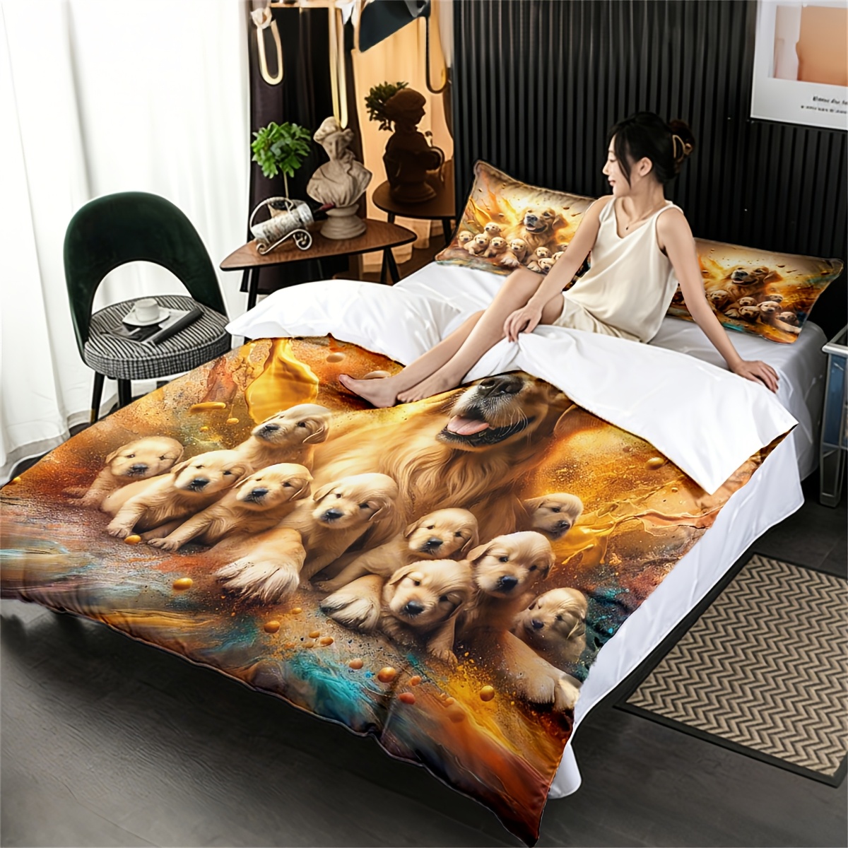 bedroom decor dog themed duvet covers