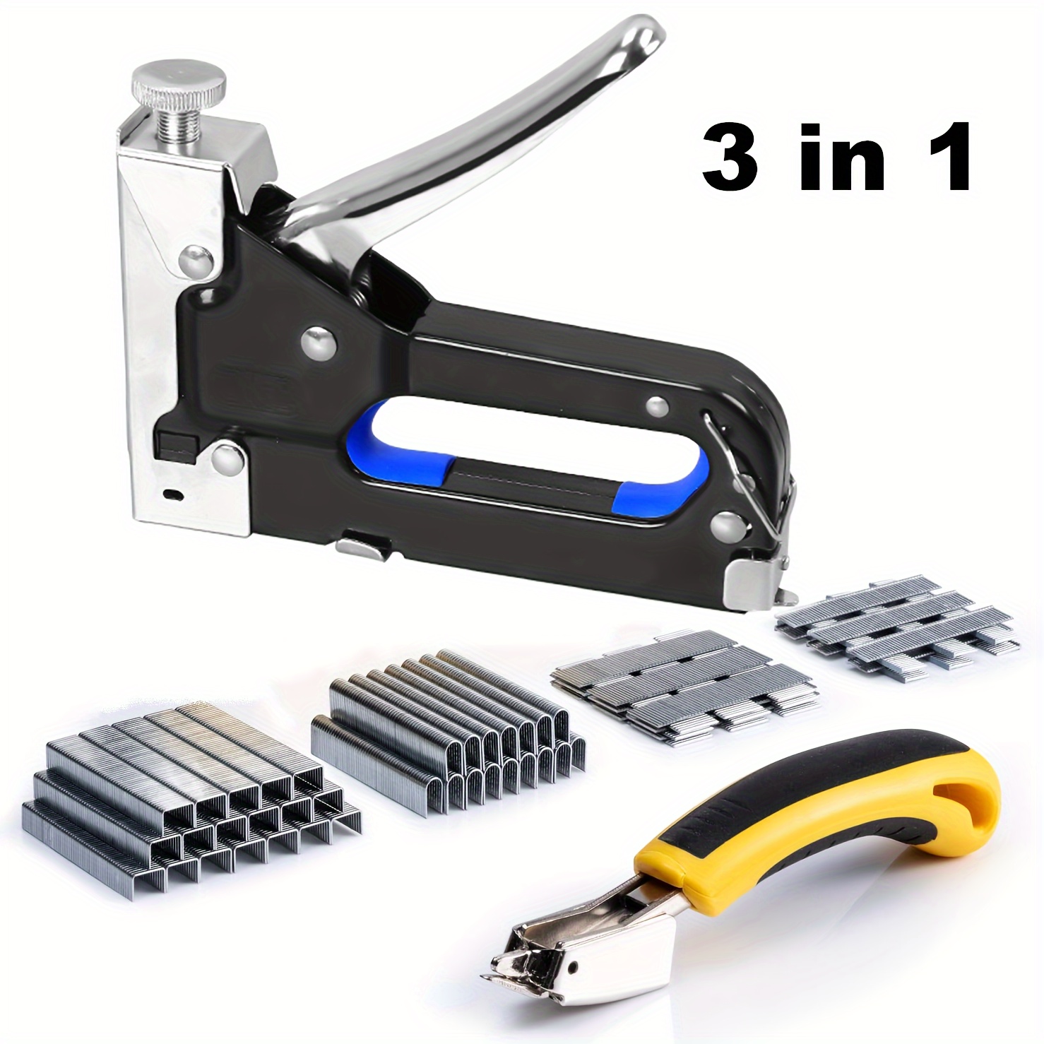 

Staple Gun Heavy Duty Kit With 2000 Staples, 4 In 1/3 In 1heavy Duty Staple Gun For Wood, Wall Stapler, Heavy Duty Staple Gun For Upholstery Wood