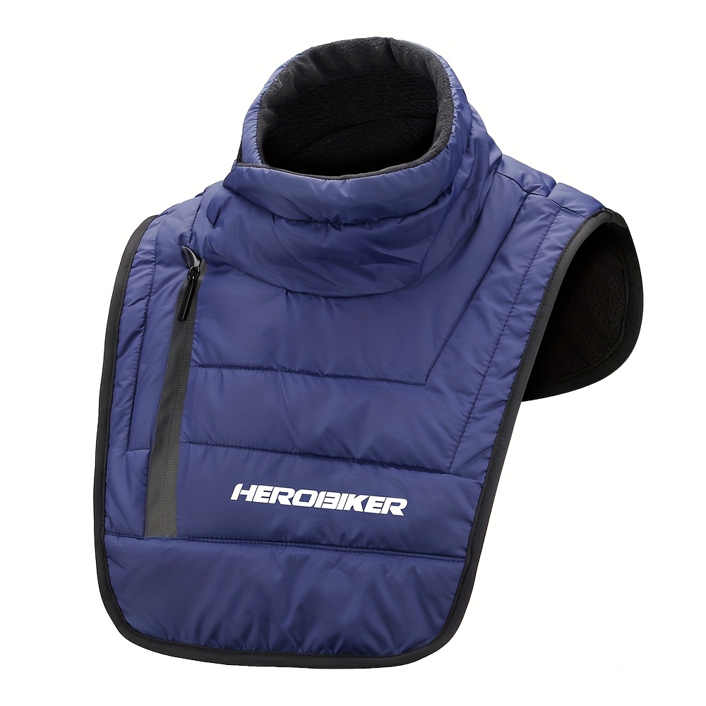 Image of Herobiker Motorcycle Neck Cover - Comfortable And Warm Neck Cover Suitable For Riding Short Hoods In Blue