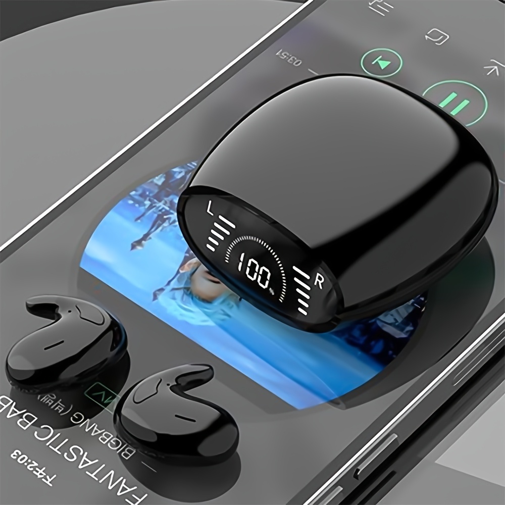 TEMU Ultra Thin Wireless Sleep Earbuds, Invisible Earphones, Bt5.3 Side Sleeping Special Small Ear Canal Sleep Earphones, Invisible In Ear Mini