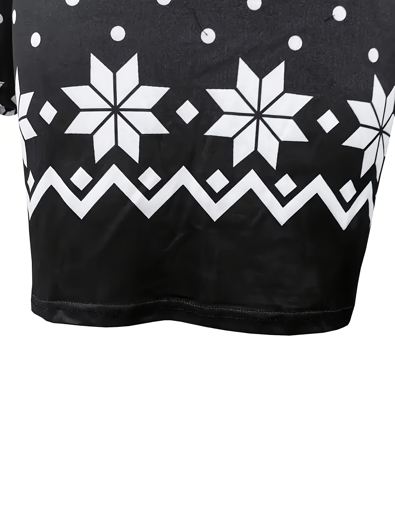 节日定向新款秋冬季圣诞元素圆领长袖女士包臀裙 商品详情 4