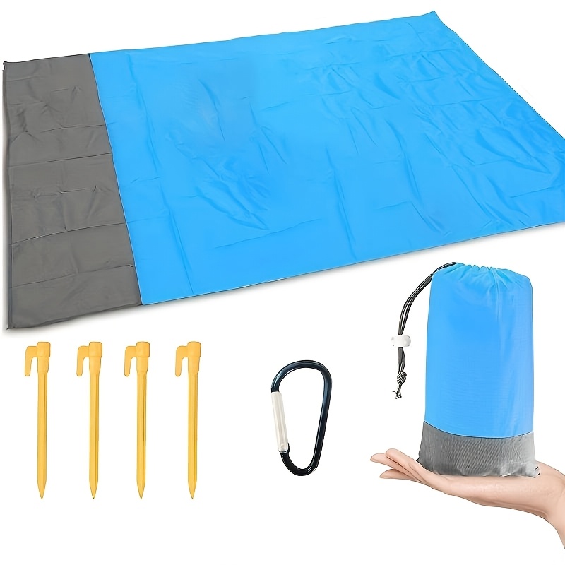 Image of Outdoor Foldable Portable Beach Mat, Outdoor Camping Pad, Beach Blanket, Picnic Mat, Suitable For Camping, Traveling, And Hiking