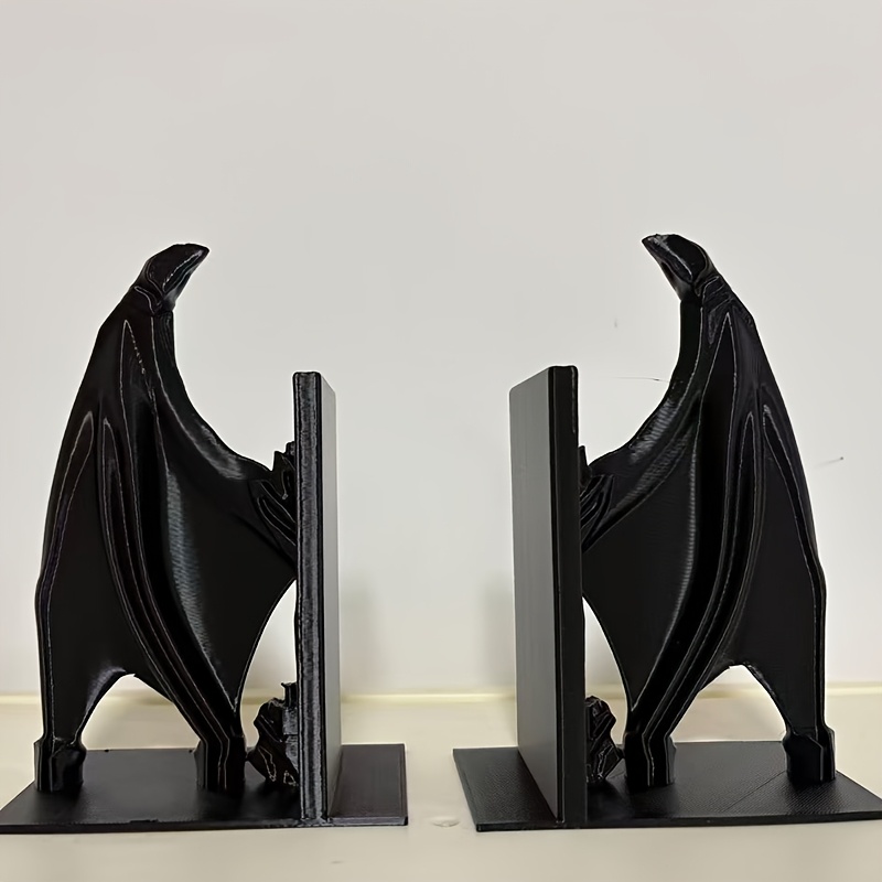 TEMU A Pair Of Dark-style Bat-wing Standing Ornaments, Book Stands, Home And Study Decoration Items, Vintage Industrial- Storage Tools, Display Items