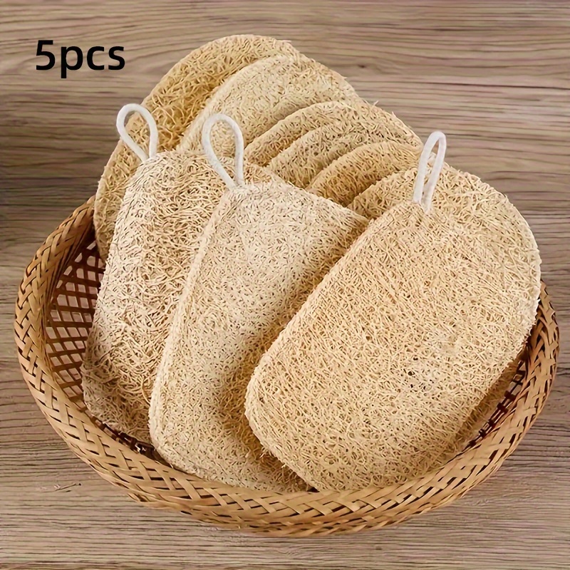 

10pcs Natural Loofah Exfoliating Body Scrubbers - & Bath Sponges For Men And Women, Ideal For Kitchen & Bathroom Use, High-quality Personal