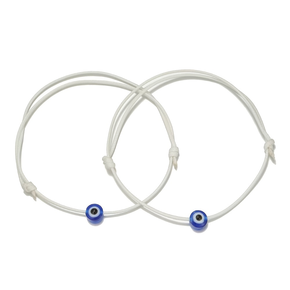 Vintage Evil Eye Bracelet Set - Hand Woven Rope Accessories