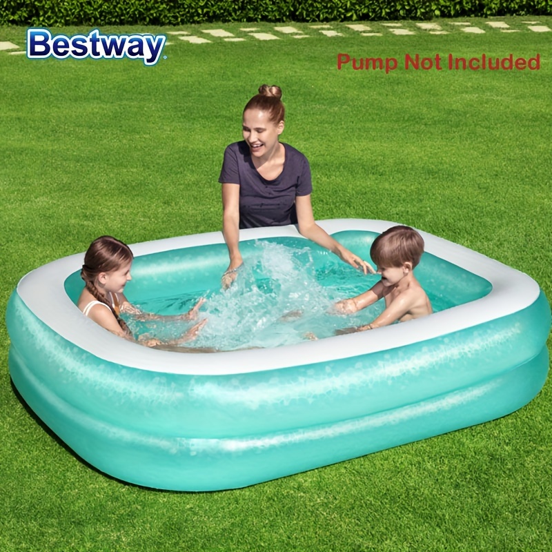 1pc 54005 bestway inflatable swimming pool blow up pool inflatable clear family pool without inflatable pump 201 x 150 x 51 cm for outdoor garden backyard