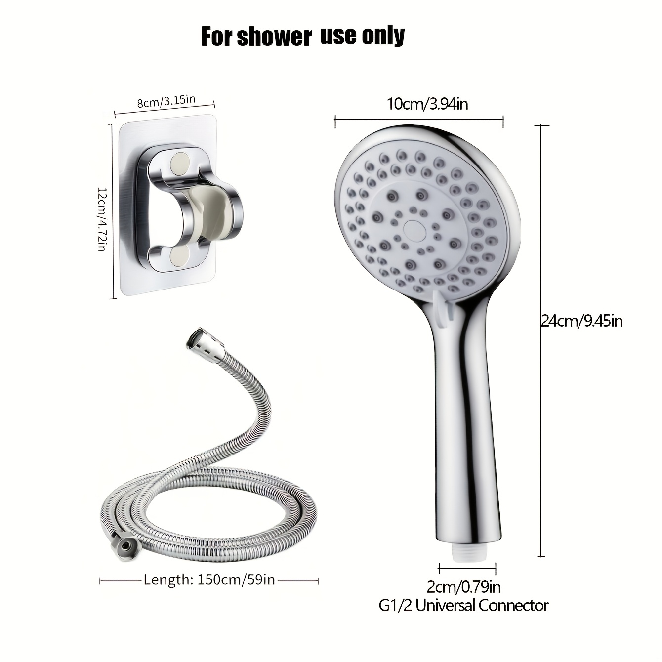 Large Outlet Shower Set with Multi-Stage Adjustable Pressure Washer