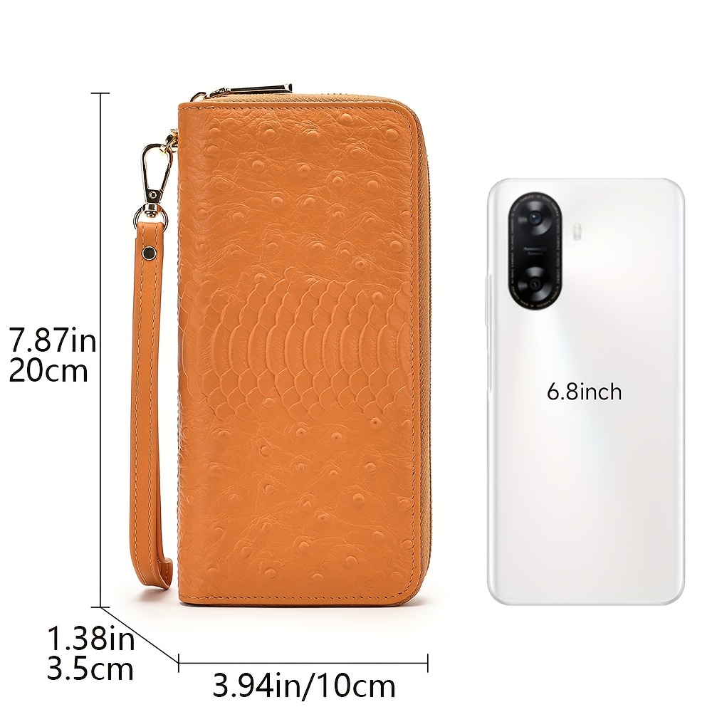 【本革】ワニ柄クローク、トップレイヤー牛革使用、ロングウォレット、豊富なカラーバリエーション、男女兼用、誕生日プレゼント、記念日、 デーに最適、ホリデーギフトにも 商品詳細 1