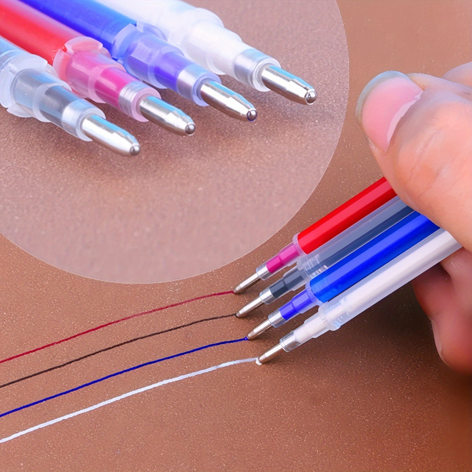 22 heat erasable fabric markers set   20 refills   in a   of colors white blue red black designed for   sewing garment making and cutting fine chalk for tailors an essential tool for     de