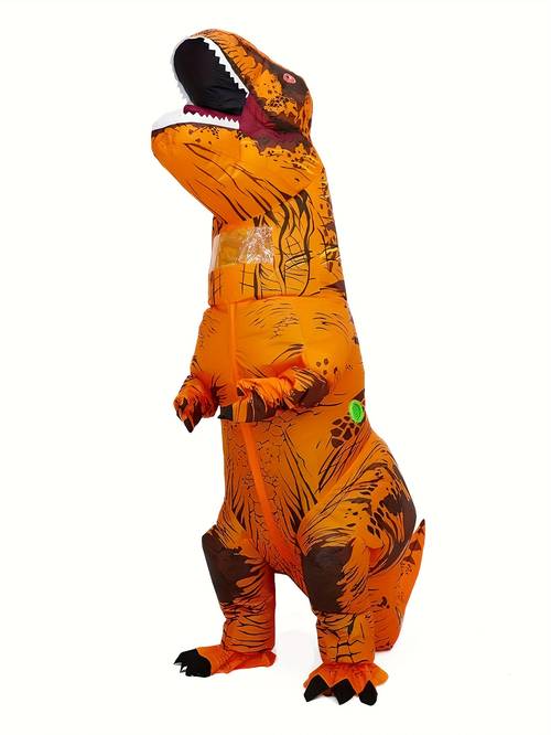 inflatable t rex costume for role playing parties and festive events like halloween a fan and battery box batteries not included