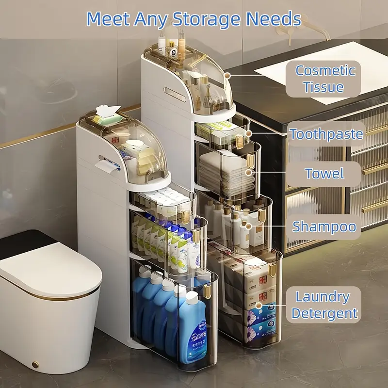 armário de armazenamento de 3/4 nível com de visualização - sem instalação requerida. organizador de casa de banho, cozinha, sala e quarto com design de . de armazenamento e durável. detalhes 7