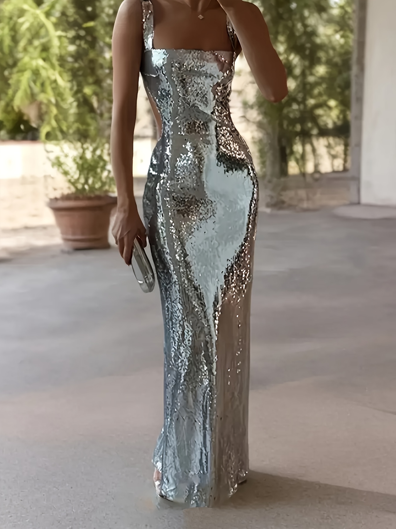 strapless open back dress ELVIA MAXI DRESS main image 1