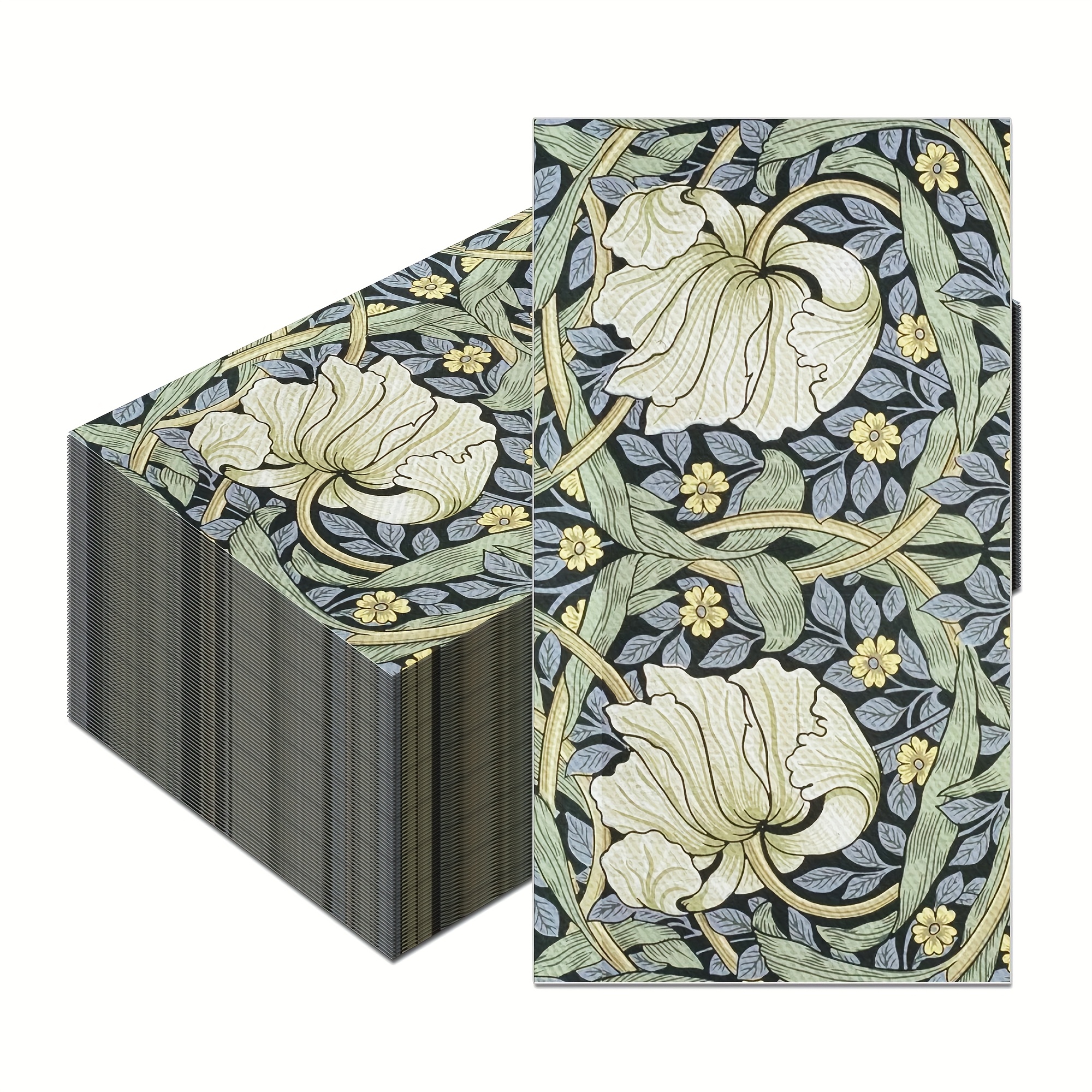 TEMU Set Of 20 Vintage Paper Napkins, Perfect For Parties, Weddings, And As Bathroom Hand Towels