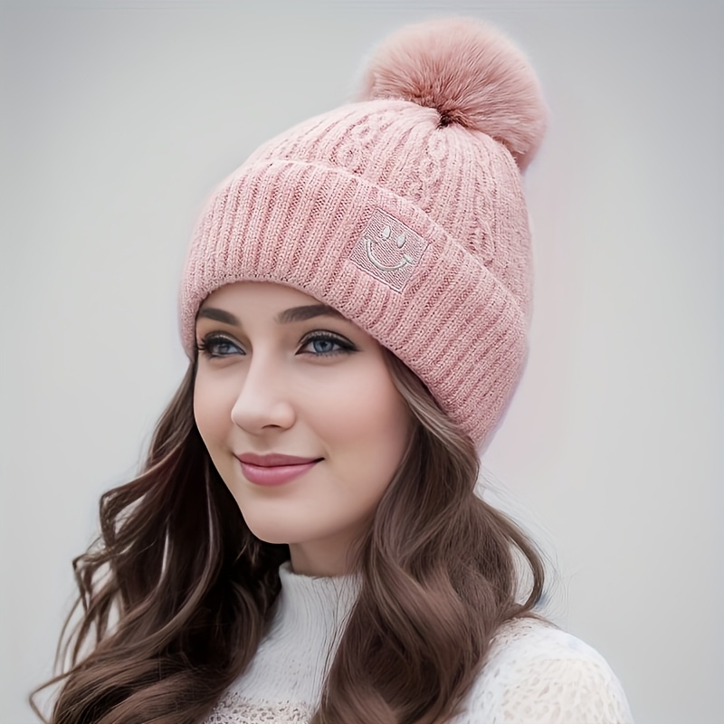 TEMU Cozy Knit Beanie - Soft, Warm & Stretchy Winter Hat For Women | Machine Washable, Pattern, Cold-resistant, Fashion