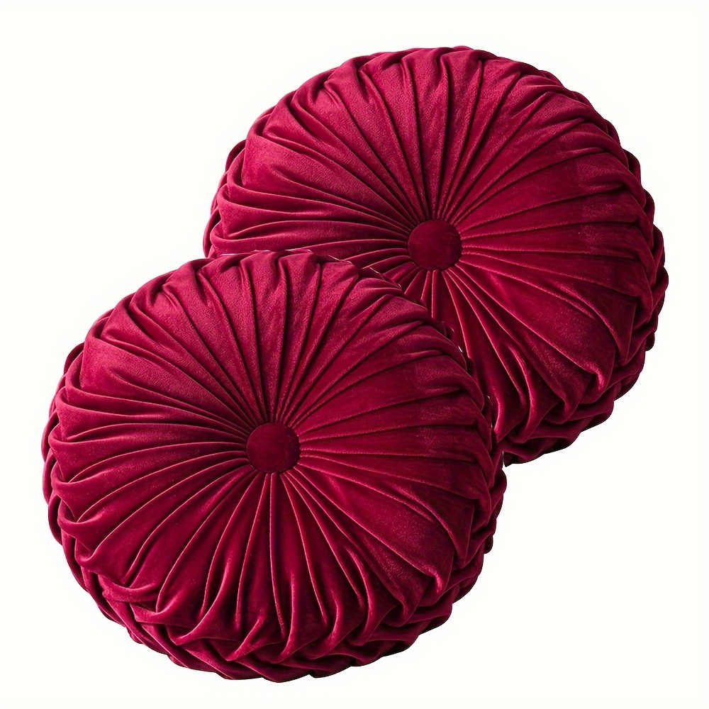 

2pcs Round Velvet Pillow, For Couch Small Handmade Decorative Throw Pillow For Bed Bedroom Throw Pillow For Couch Decorative 3d Pumpkin Round Velvet Cushion