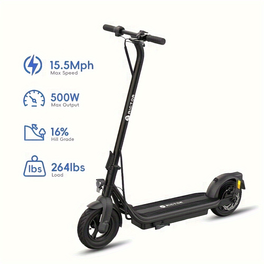 

Electric -m16 Series For Adults, 10-inch Inflatabletires 25 Miles Range, 15.5 Mph Power By 500w Motor