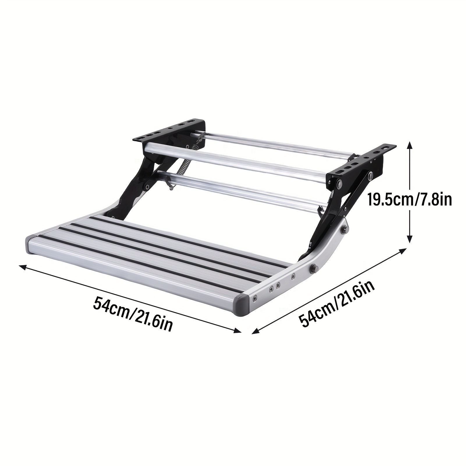 1pc Rv Entry Steps - 16in Aluminum Folding Stairs, 330lb Capacity, Anti-slip Surface, Waterproof Coating For Travel Trailers & Motorhomes - Halloween Free Shipping