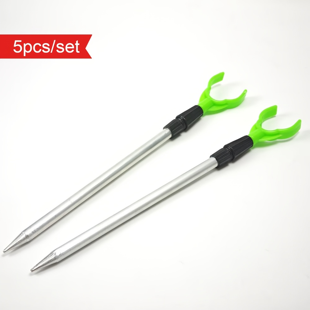 Image of Avlcoaky 5pcs/set 50cm 50cm Aluminum Alloy Sea Rod Bracket Dual-use Bracket Fishing Rod Long Rod U-shaped Raft Rod Ground Insertion Fishing Bracket