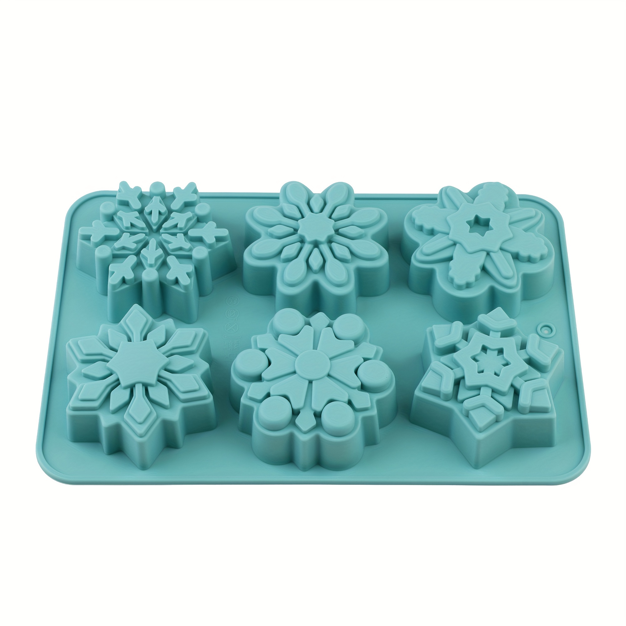 Image of 1pack Silicone Snowflake Mold, Christmas Silicone Baking Cake Mold, Non Stick Thick Silicone Mold Used To Make Snowflake Candles, Cakes, Desserts, Mousse, Candies