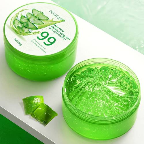 300g gel series hydrating face body moisturizer formaldehyde free non greasy formula for all light beige types men women relief long lasting moisture soothing aesthetic packaging aloe vera infusion