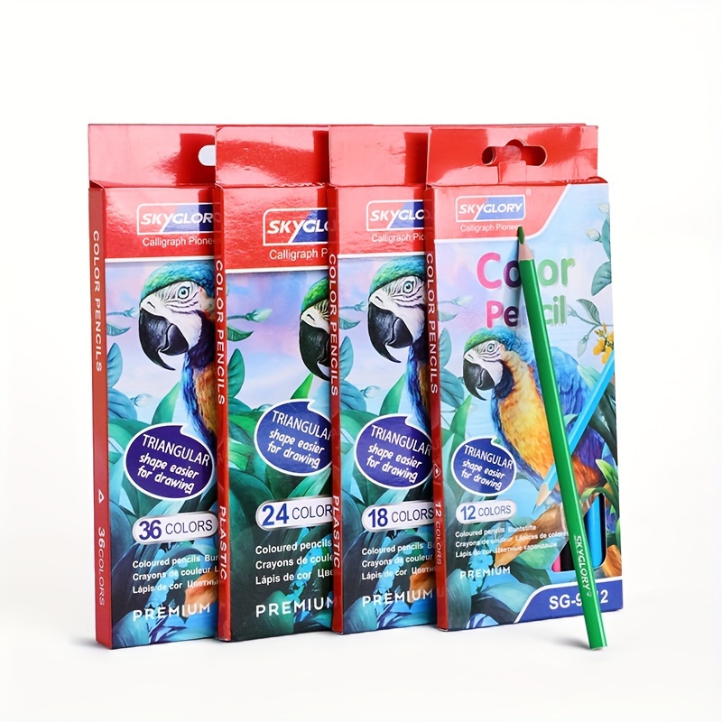 12/18/24/36pcs, 12/18/24/36Colored Pencils Are Suitable For Art And Painting Supplies, With Bright Colors That Are Easy To Color And Not Easy To Break. They Are Very Convenient To Use And Are Suitable For Adult Coloring, Sketching, Painting, And Can Also Be Given As Gifts To Good Friends