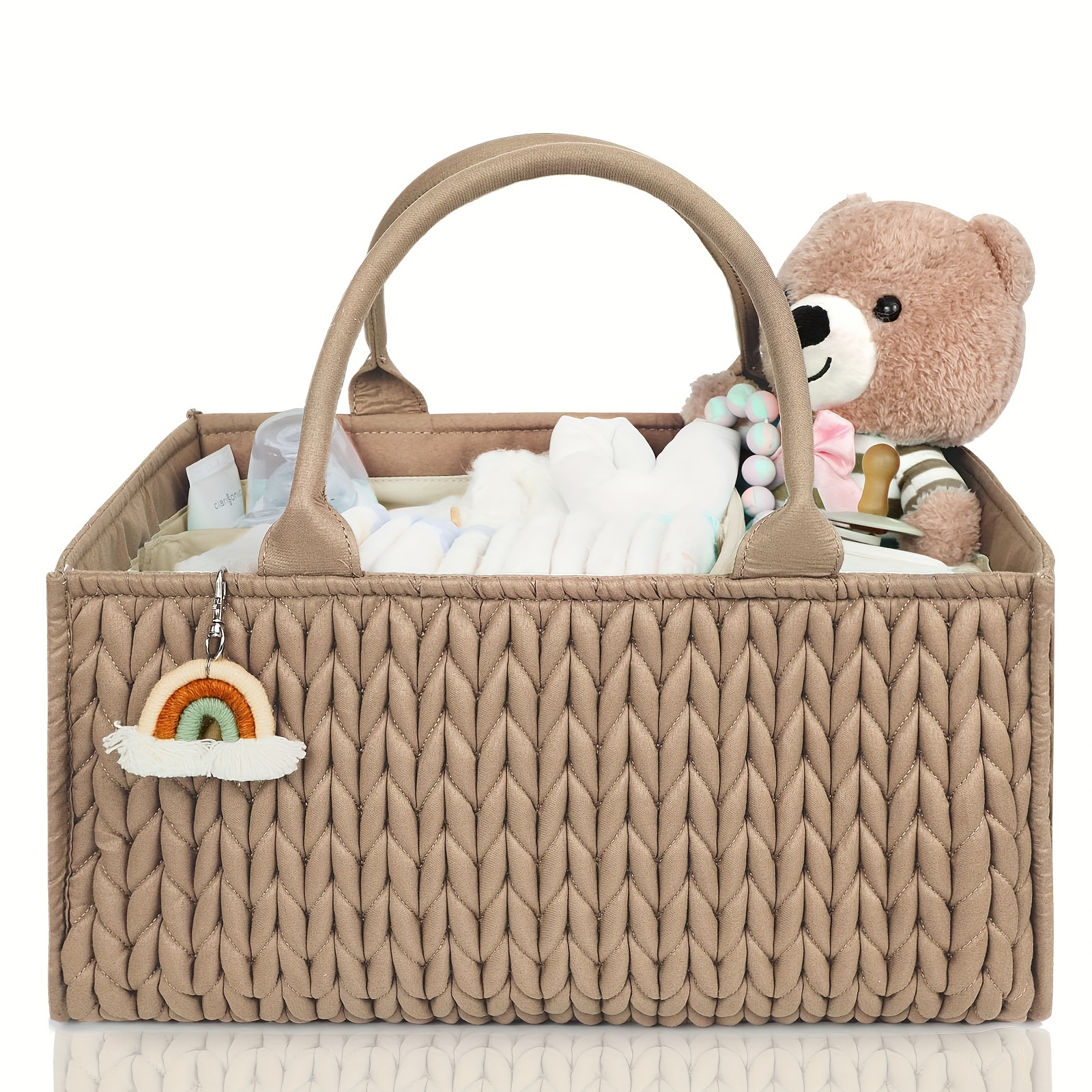 Diaper Caddy Organizer, Basket Nursery Storage, Portable Changing Table  Organizer
