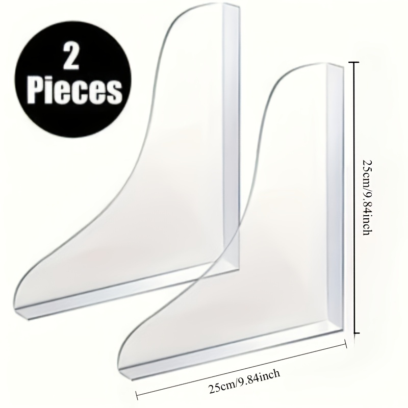 TEMU Set Of 2 Luxury Bathroom Guards | No-drill Bathtub Splash Barrier, A Must-have For Wet And Dry Separation, Home Shower Water Barrier Strip