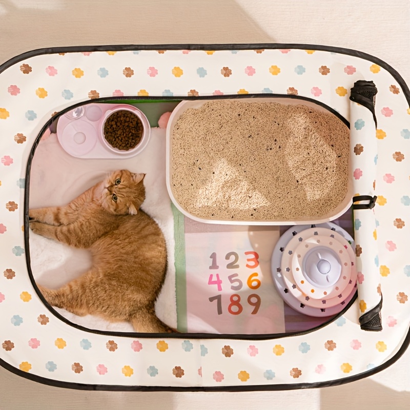 foldable cat and dog cage fence   bed pet supplies tent cat delivery room puppy and kitten delivery room Product details 3