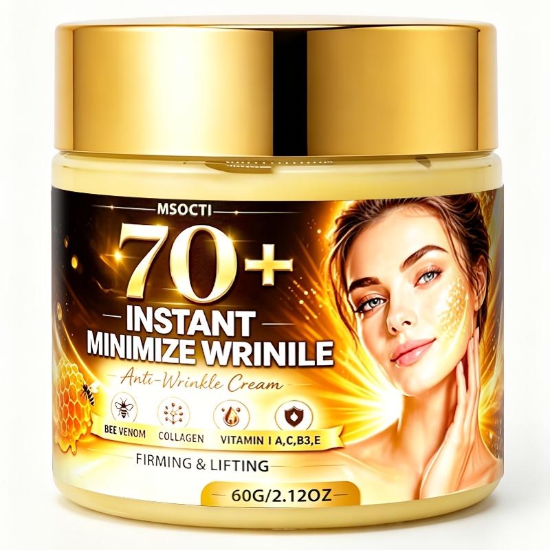 Image of This Instant Firming And Lifting Eye And Face Cream And , Leaving Skin Smooth, Firm, And . Containing Collagen, Retinol, And Bee Venom Peptides, Non-greasy And Suitable For All Ages And Skin Types.