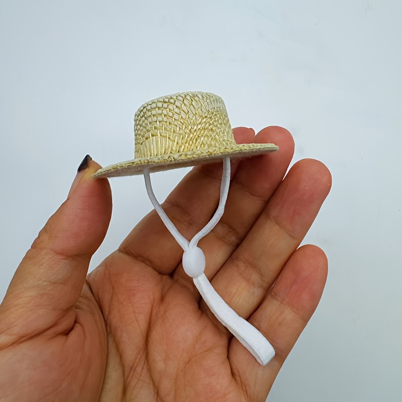TEMU Chapeau de Campagnol Doré, de Paille Décoratif pour de Compagnie, Perroquet, Accessoires Décoratifs Chapeau de Paille Lézard