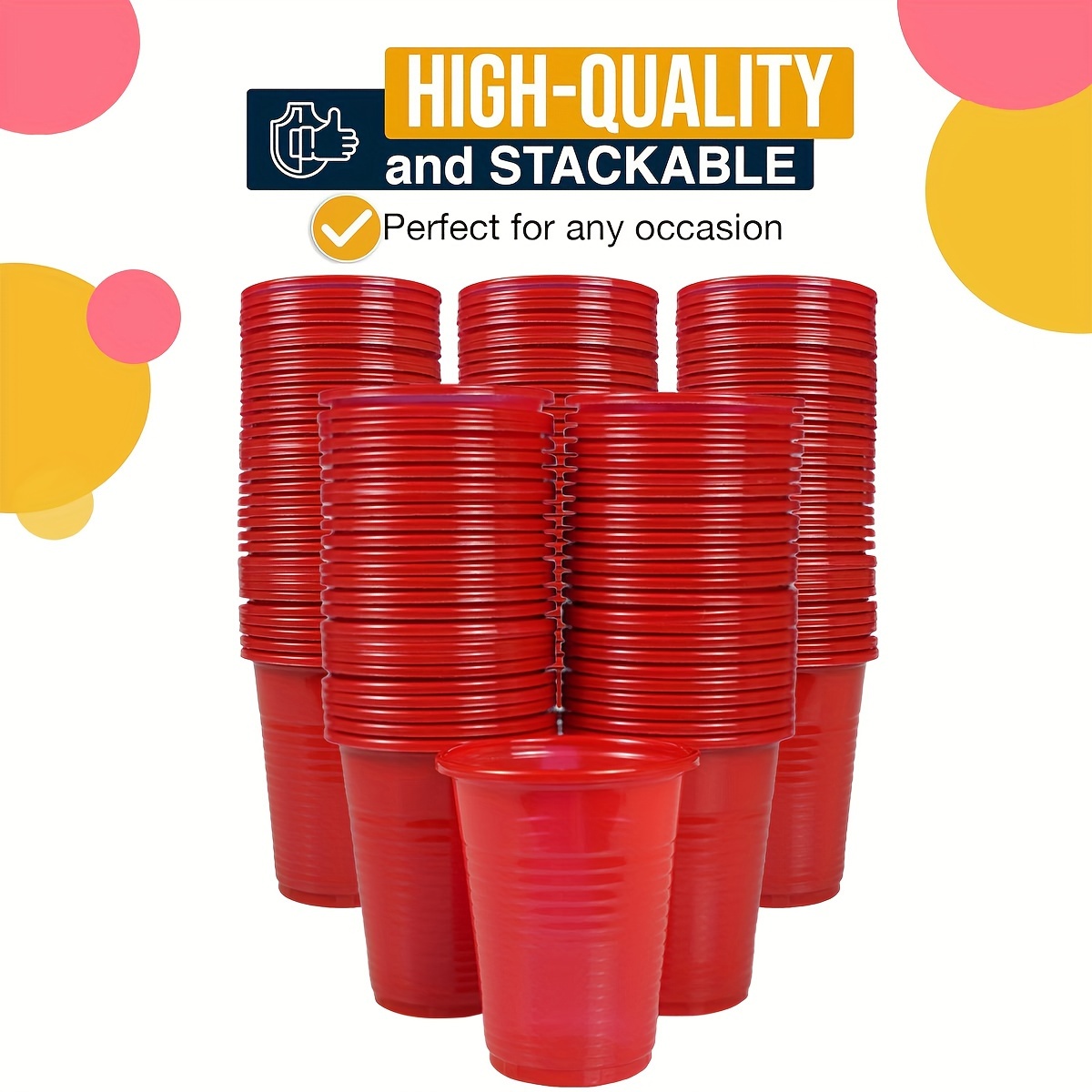 50 100 pack 7 plastic cups sturdy - Temu