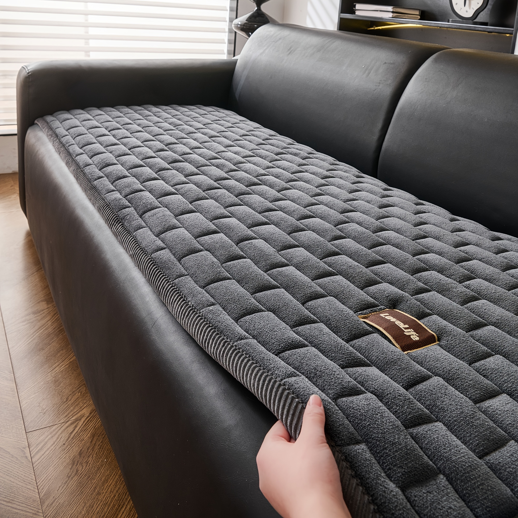 1pc luxury quilted thickened velvet sofa cover corduroy sofa cover thick and warm comfortable velvet sofa cover pet friendly machine wash   universal anti slip sofa cover suitable for 1 2 3 4 and combination sofa covers