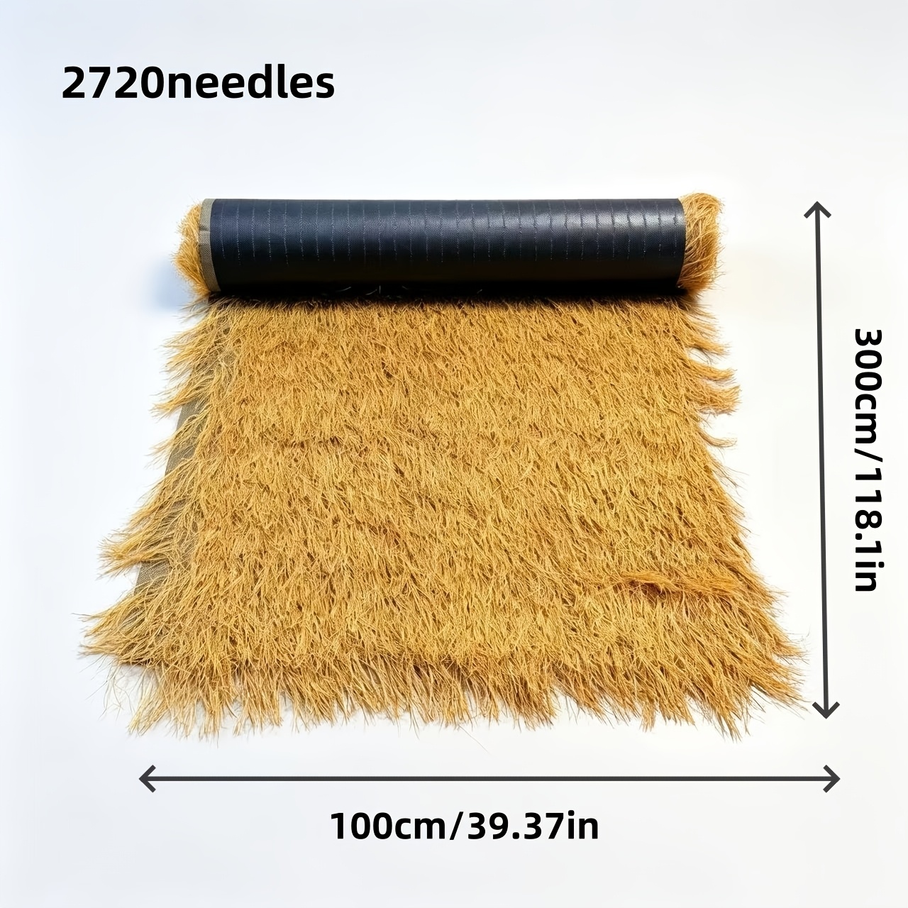 Image of Artificial Turf Thatch Roof Roll, Plastic Synthetic Grass, For Bars, Cottages, Gazebos, Outdoor Farmhouses, Roofs, Beach , Simulating Thatch Carpet