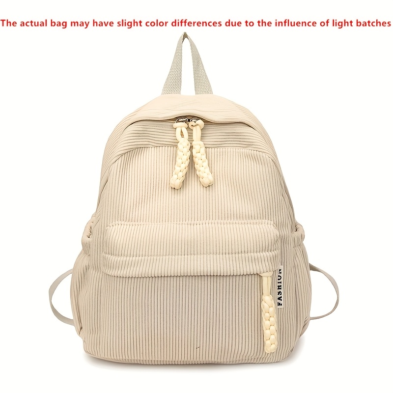E-shop Neuer Damen Cord Rucksack - Verstellbare Schultergurte, Reißverschluss, Kompakter Urbaner Stil, Erhältlich in 4 verschiedenen Farboptionen -