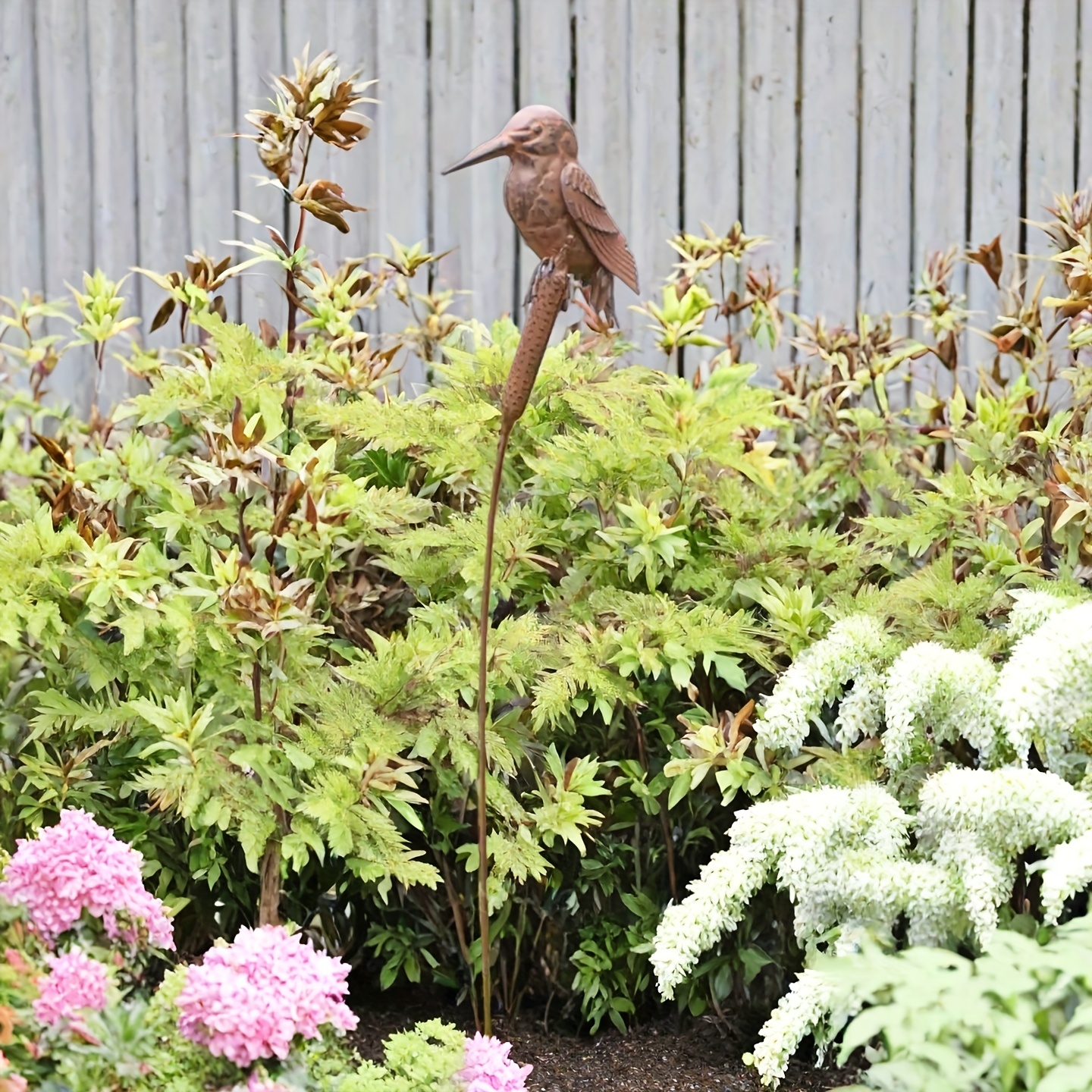 BRASSTAR Gusseiserne Vögel-Statue – Rustikales Garten-Deko Paar, Antike Rost-Optik, Ca. 12 Cm, Handgefertigt