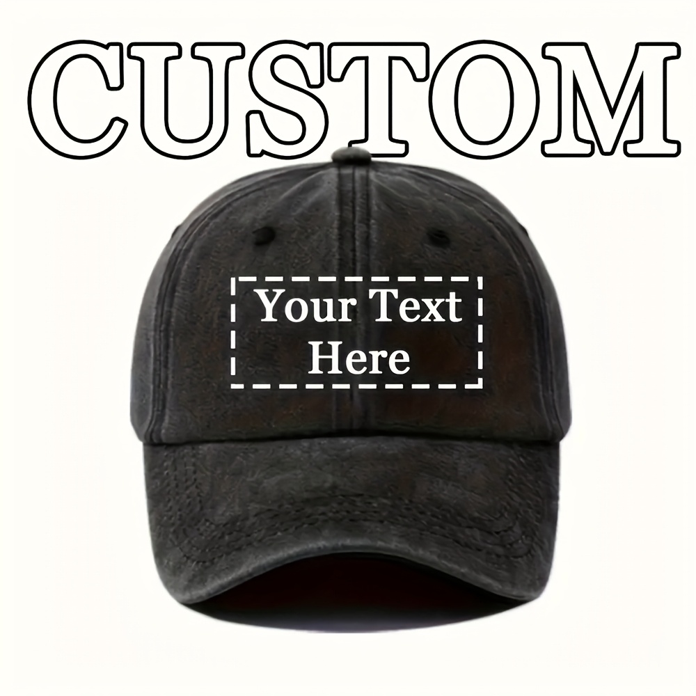TEMU 1pc Personalized Fashion Washed Old Curved Brim Baseball Dad Hat Unisex Outdoor Baseball