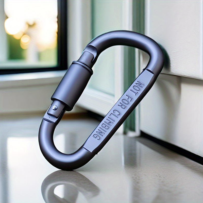 

Aluminum Alloy D-ring Carabiner - Quick Release, Gray Keychain For