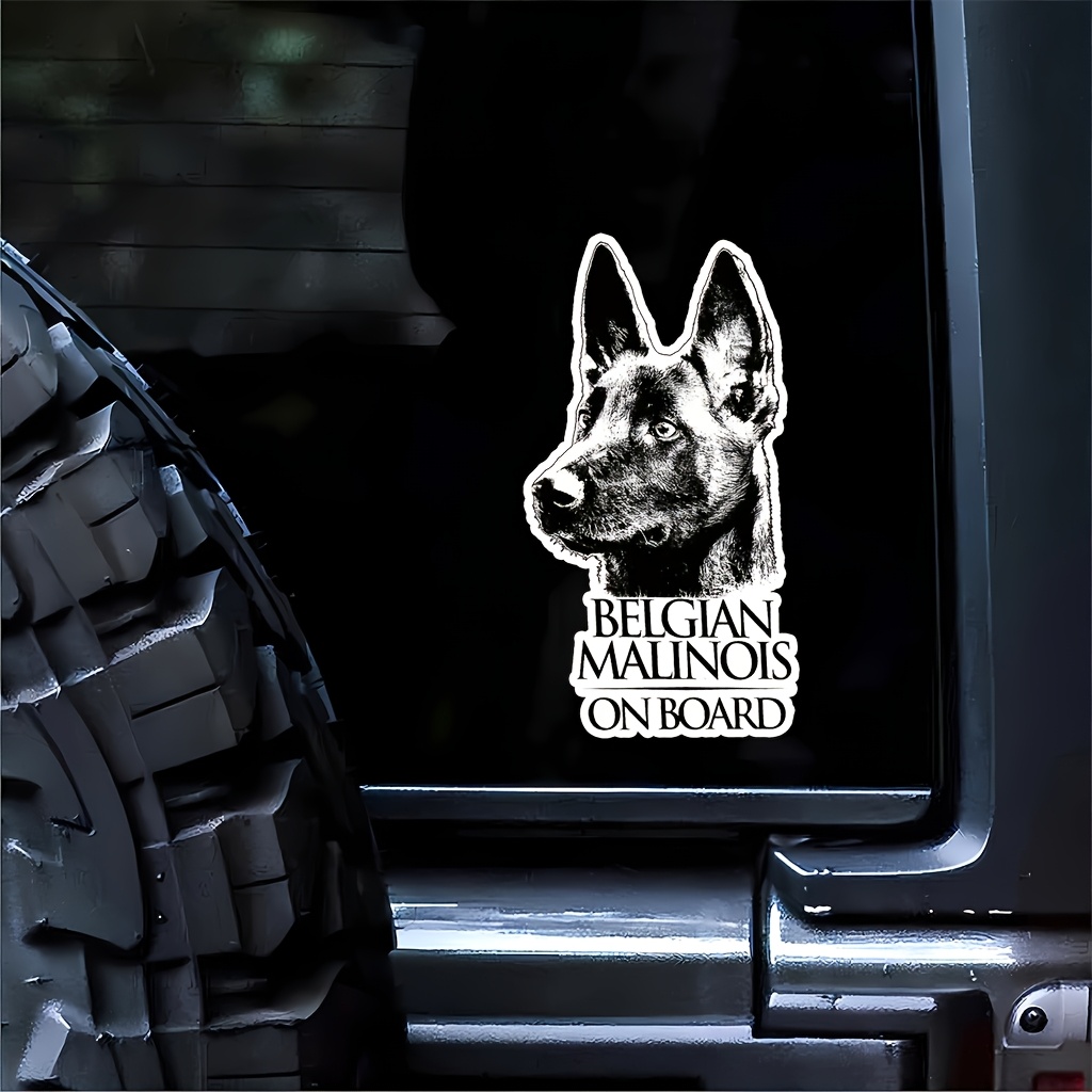 External Additions Belgian Transparent Vinyl Car Stickers, Shepherd