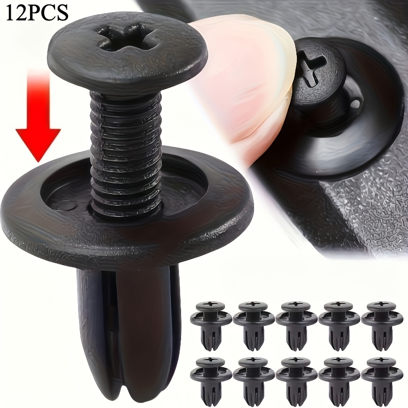 TEMU Kit de 12 piezas de clips de sujeción universales de venta para revestimiento de guardabarros de coche, retenedores de parachoques y maletero