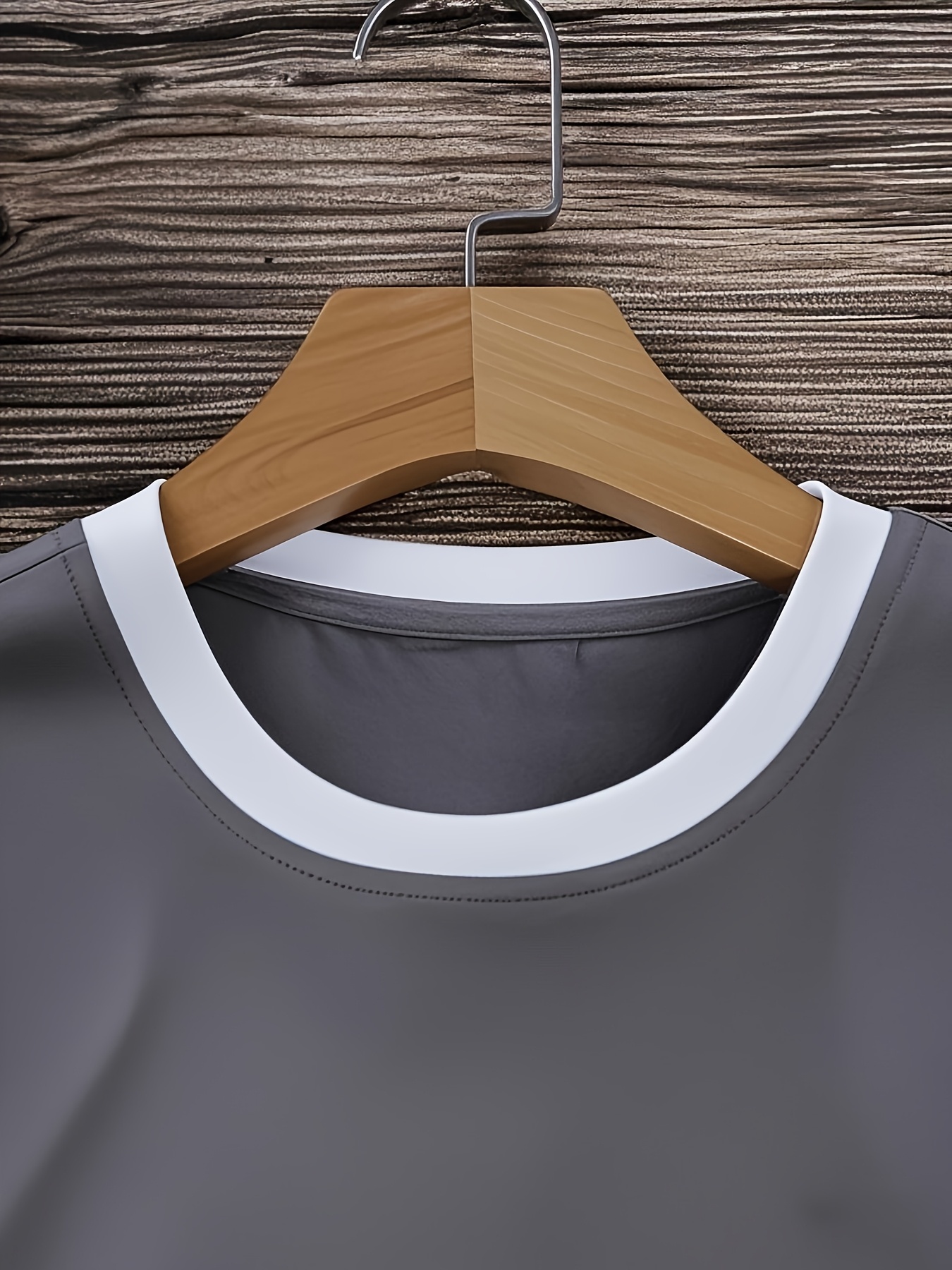 Contrast Trim Short Sleeve T-shirt, Casual Crew Neck Top For Spring & Summer, Women's Clothing