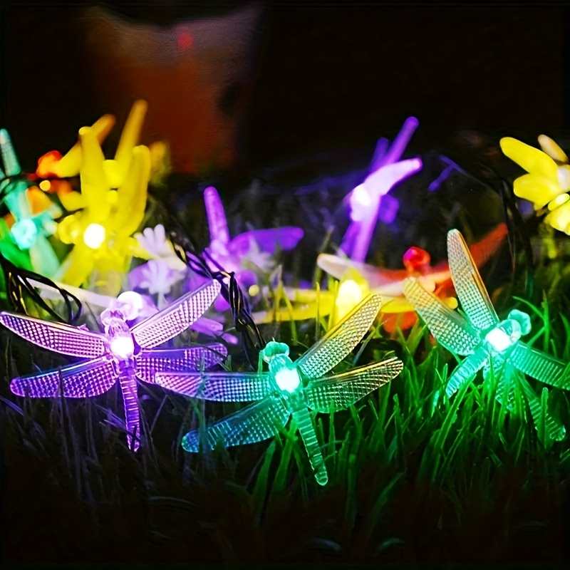 solar dragonfly string lights solar lights outdoor waterproof solar outdoor led string lights 8   waterproof outdoor decoration suitable for gardens   courtyard outdoors christmas solar lamp string waterproof Product details 5