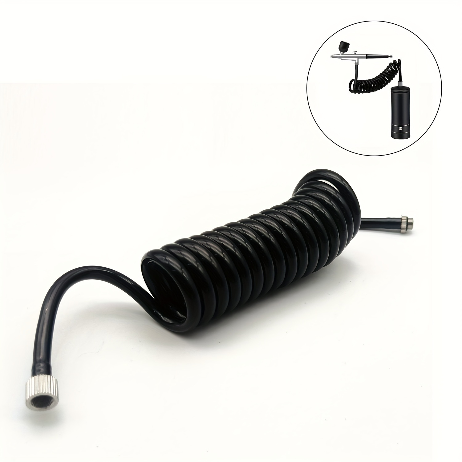 

Universal 180cm Spring Tube Air Hose With Connector - Durable Pu, Flexible & Lightweight For Versatile Air Tool With M7 Connector