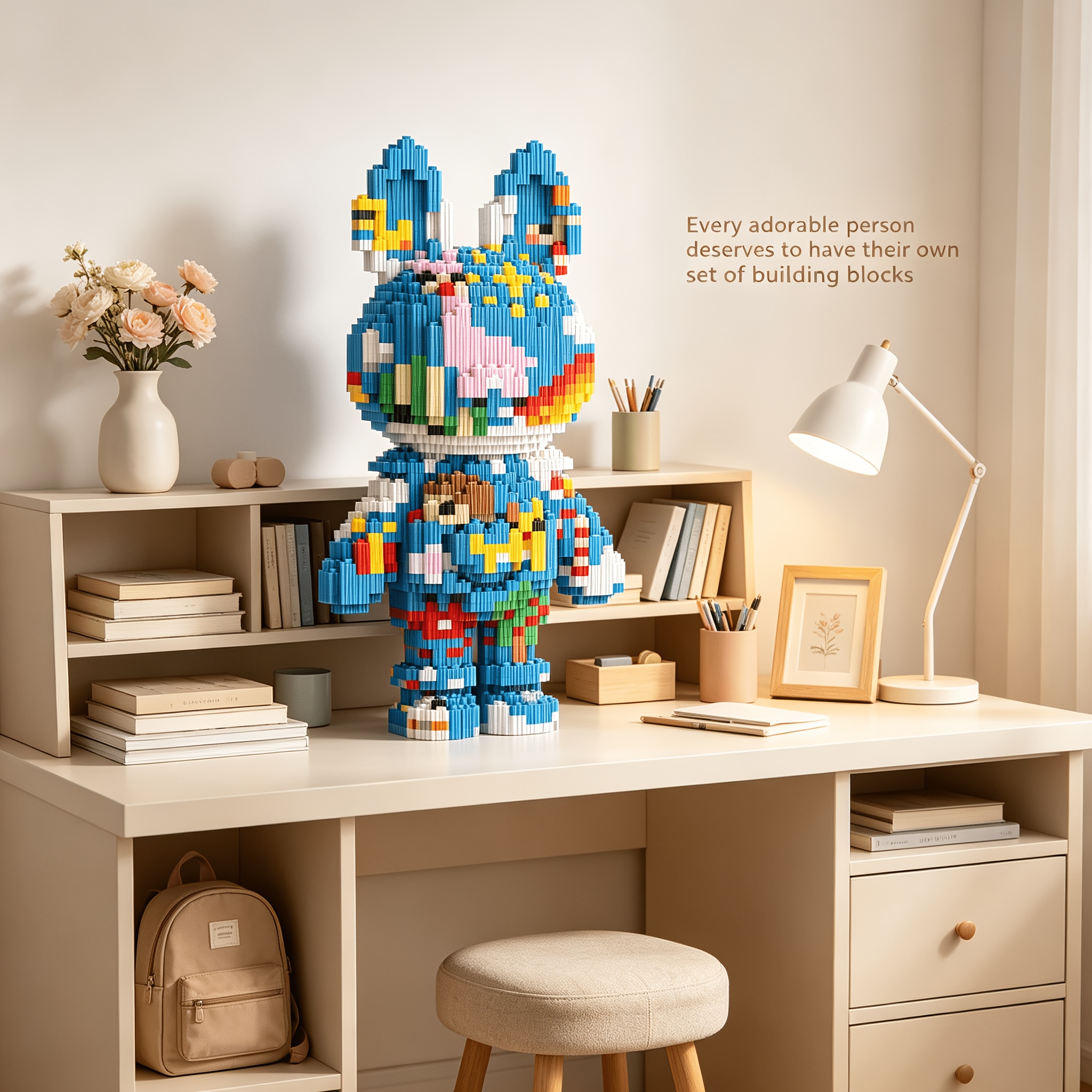Blue Long-Eared Multicolor Creative Room Decor